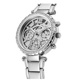 Guess Solstice Diamonds Silver Dial Silver Steel Strap Watch for Women - GW0403L1