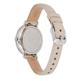 Fossil Jacqueline White Dial Beige Leather Strap Watch for Women - ES3793