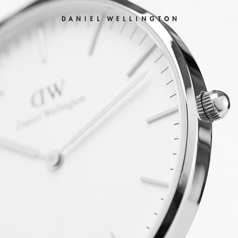 Daniel Wellington Classic Glasgow White Dial Two Tone NATO Strap Watch For Men - DW00100018
