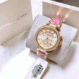 Michael Kors Parker Gold Dial Two Tone Steel Strap Watch for Women - MK6363