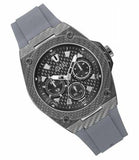 Guess Legacy Grey Dial Grey Silicone Strap Watch For Men - W1048G1