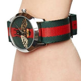 Gucci Le Marche des Merveilles Red & Green Dial Red & Green Nylon Strap Unisex Watch - YA1264060