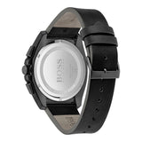 Hugo Boss Grandmaster Blue Dial Black Leather Strap Watch for Men - 1513883