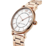 Marc Jacobs Roxy White Dial Rose Gold Stainless Steel Strap Watch for Women - MJ3523