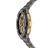 Versace Greca Icon Quartz Black Dial Black Steel Strap Watch For Men - VEZ900521