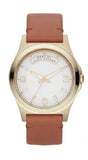 Marc Jacobs Baby Dave White Dial Brown Leather Strap Watch for Leather - MBM1261