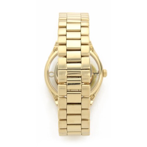 Marc Jacobs Marc Tether Transparent Gold Dial Gold Steel Strap Watch for Women - MBM3413