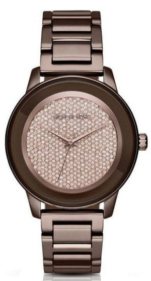 Michael Kors Kinley Brown Dial Brown Steel Strap Watch for Women - MK6245