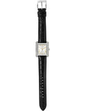 Michael Kors Lake Quartz White Dial Black Leather Strap Watch For Women - MK2762