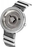 Versace V Metal Icon Silver Dial Silver & Grey Strap Watch for Women - VLC120016