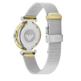 Emporio Armani Gianni T Bar Mother of Pearl Dial Silver Mesh Bracelet Watch For Women - AR2068