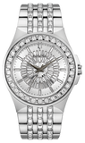 Bulova Phantom Crystal Silver Dial Silver Steel Strap Watch for Men - 96A236