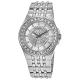 Bulova Phantom Crystal Silver Dial Silver Steel Strap Watch for Men - 96A236