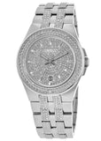 Bulova Crystal Pave Silver Dial Silver Steel Strap Watch for Men - 96B235