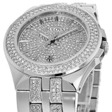 Bulova Crystal Pave Silver Dial Silver Steel Strap Watch for Men - 96B235