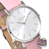 Coach Perry Mother of Pearl Pink Dial Pink Leather Strap Watch for Women - 14503244