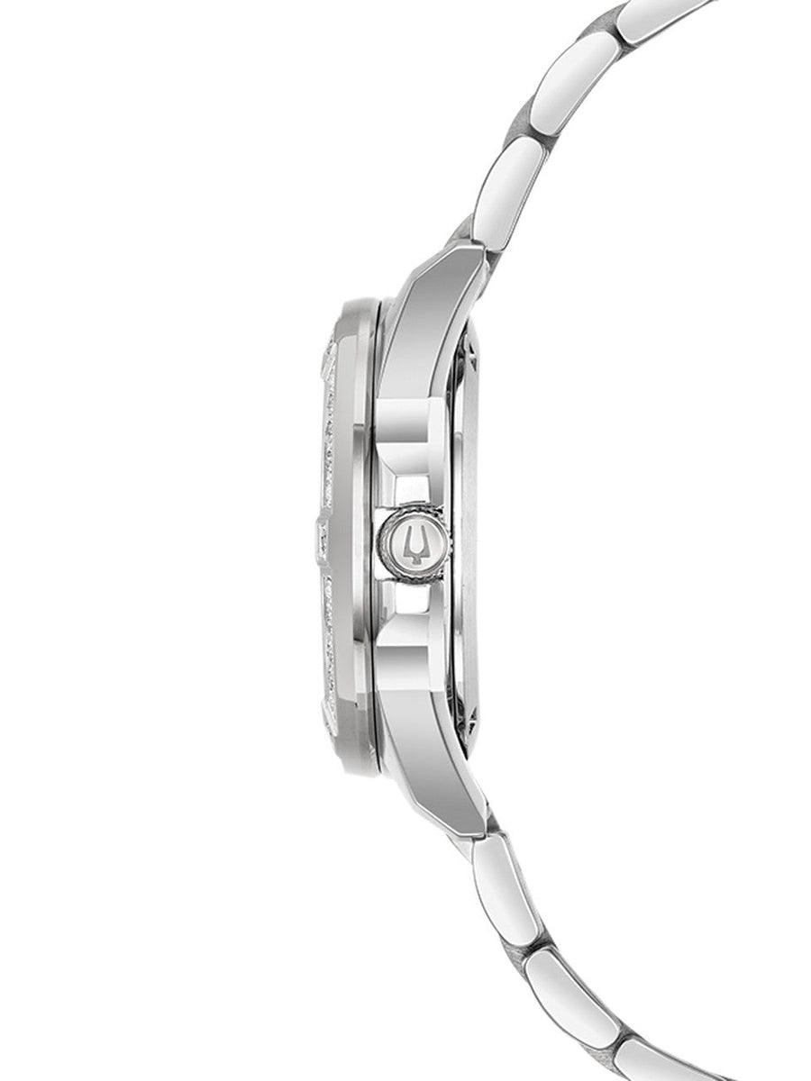 Bulova Marine Star Blue Dial Silver Steel Strap Watch for Women - 96R215