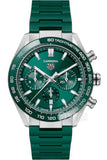 Tag Heuer Carrera Chronograph 44mm Green Dial Green Steel Strap Watch for Men - CBN2A1N.FT6238