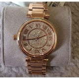 Michael Kors Skylar Rose Gold Dial Rose Gold Steel Strap Watch for Women - MK5868