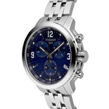 Tissot PRC 200 Chronograph Blue Dial Silver Steel Strap Watch For Men - T055.417.11.047.00