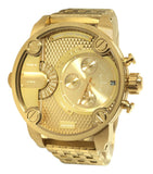 Diesel Big Daddy Analog Gold Dial Gold Stainless Steel Watch For Men - DZ7287