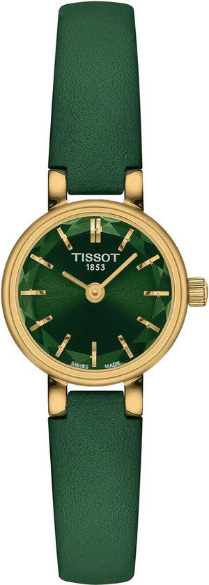 Tissot Lovely Round Green Mother of Pearl Dial Green Leather Strap Watch for Women - T140.009.36.091.00