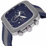 Gucci Coupe Chronograph Blue Dial Two Tone NATO Strap Watch for Men - YA131203