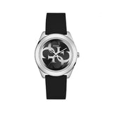 Guess G-Twist Quartz Black Dial Black Silicone Strap Watch For Men  - W0911L8