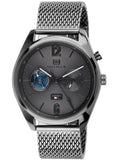 Tommy Hilfiger Deacon Multifunction Black Dial Black Mesh Bracelet Watch for Men - 1791546