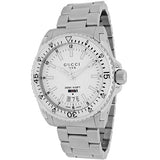 Gucci Dive Quartz White Dial Silver Steel Strap Watch for Men - YA136302