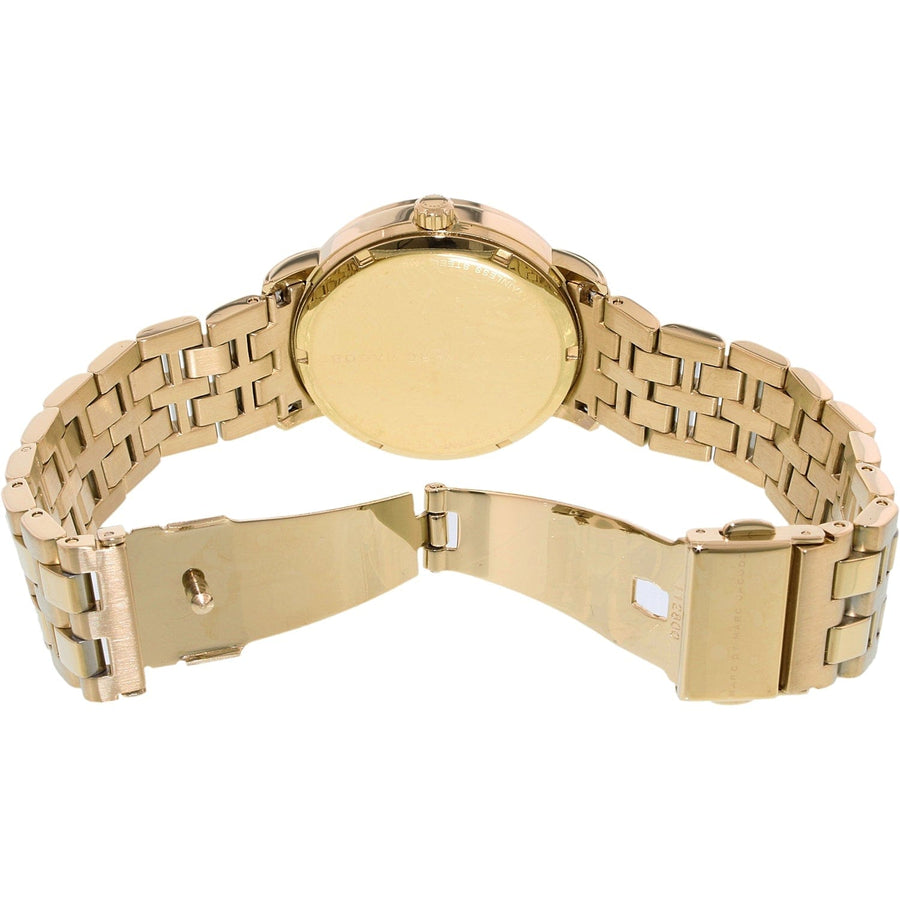 Marc Jacobs Fergus White Dial Gold Steel Strap Watch for Women - MBM8647
