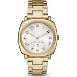 Marc Jacobs Mandy White Dial Gold Steel Strap Watch for Women - MJ3573