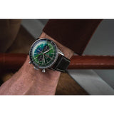 Breitling Navitimer B01 Chronograph 46 Green Dial Black Leather Strap Watch for Men - AB0137241L1P1