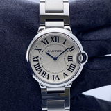 Cartier Ballon Bleu De Cartier Silver Dial Silver Steel Strap Watch for Women - W69011Z4