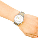 Michael Kors Ritz Chronograph White Dial Two Tone Steel Strap Watch for Women - MK5057