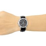 Tissot Dressport Chronograph Black Dial Black Leather Strap Watch for Women - T050.217.17.057.00