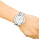 Michael Kors Parker Silver Dial Silver Steel Strap Watch for Women - MK5353