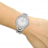 Fossil Jesse White Dial Silver Steel Strap Watch for Women - ES2362