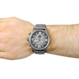 Fossil Nate Chronograph Gunmetal Dial Grey Steel Strap Watch for Men - JR1437