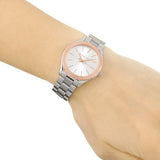 Michael Kors Mini Slim Runway Silver Dial Silver Steel Strap Watch for Women - MK3514