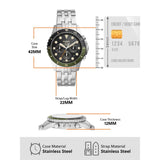 42mm case, stainless steel, 9bd356bFS5864