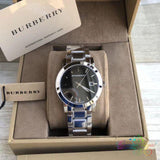 Burberry The City Black Dial Silver Stainless Steel Strap Watch for Women - BU9001