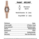 Emporio Armani Gianni T-Bar Analog Crystal Brown Dial Rose Gold Steel Strap Watch For Women - AR11407