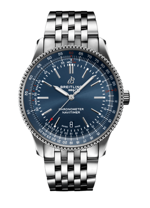 Breitling Navitimer Automatic 41mm Blue Dial Silver Steel Strap Watch for Men - A17326161C1A1