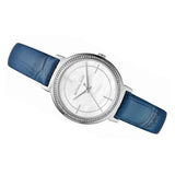 Michael Kors Cinthia Mother of Pearl Dial Blue Leather Strap Watch for Women - MK2661