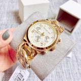 Michael Kors Runway Twist Gold Dial Gold Stainless Steel Strap Watch for Women - MK3131