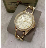 Fossil Riley White Dial Beige Leather Strap Watch for Women - ES3465