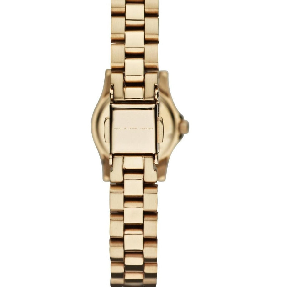 Marc Jacobs Henry Dinky Gold Dial Gold Steel Strap Watch for Women - MBM3199