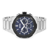 Hugo Boss Supernova Chronograph Blue Dial Silver Steel Strap Watch for Men - 1513360