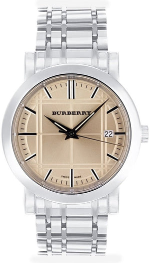 Burberry Heritage Collection Rose Gold Dial Silver Steel Strap Watch for Men - BU1352